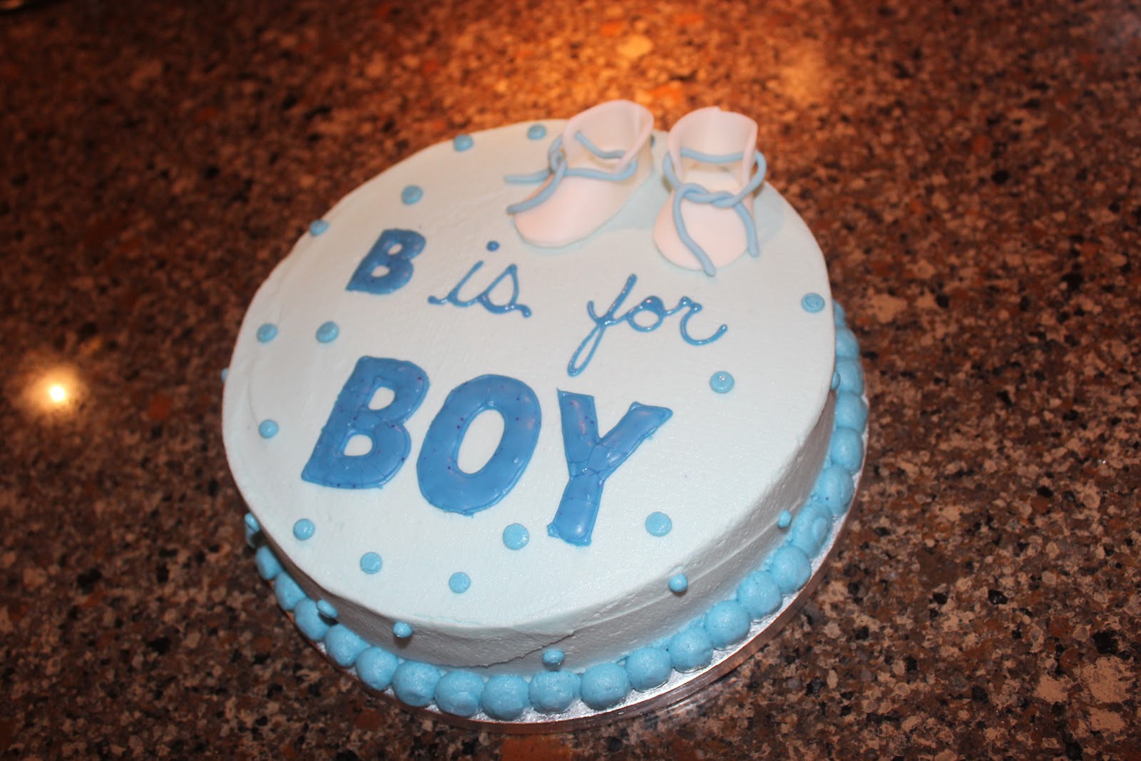 Icing On My Cake B Is For BOY Baby Bootie Shower Cake