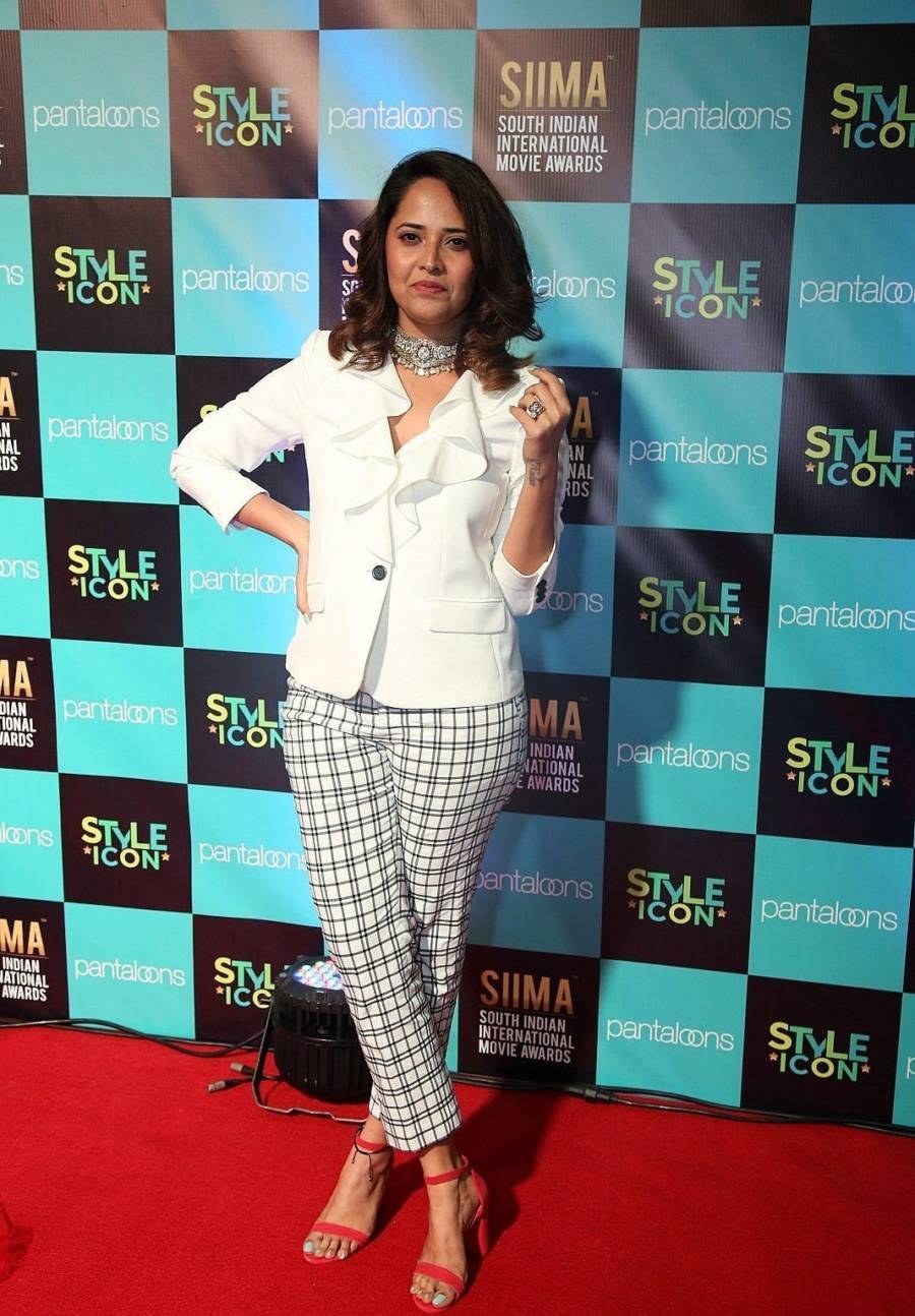 Indian Actress Anasuya Bharadwaj at SIIMA Awards 2019