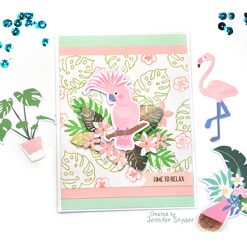 Scrap Escape: Tropical Pink Cockatoo Card - Spellbinders Card Kit for ...