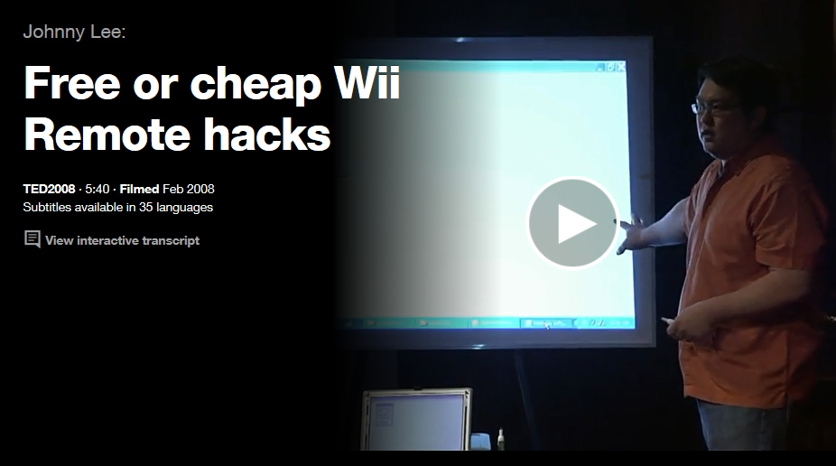 http://www.ted.com/talks/johnny_lee_demos_wii_remote_hacks#t-80454