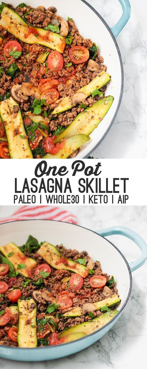 paleo one pot lasagna skillet (aip, whole30, keto)