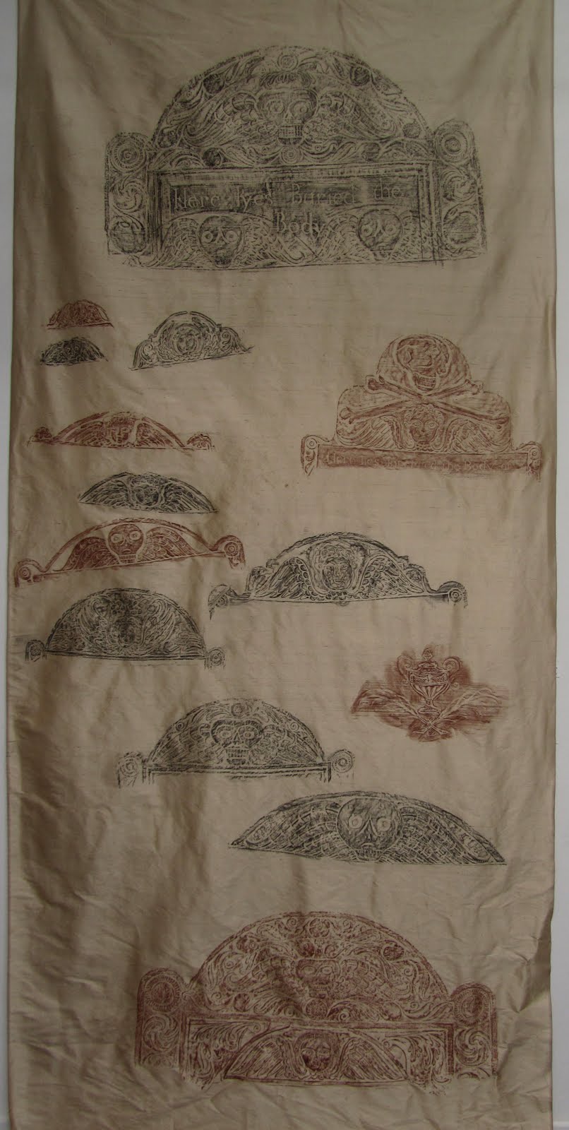 Art In Stitches Grave Rubbing in the Circular Churchyard