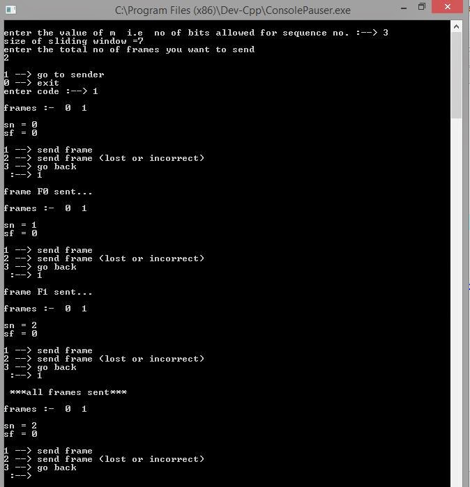 DU CS Lectures: SIMULATE AND IMPLEMENT GO BACK N SLIDING WINDOW ...