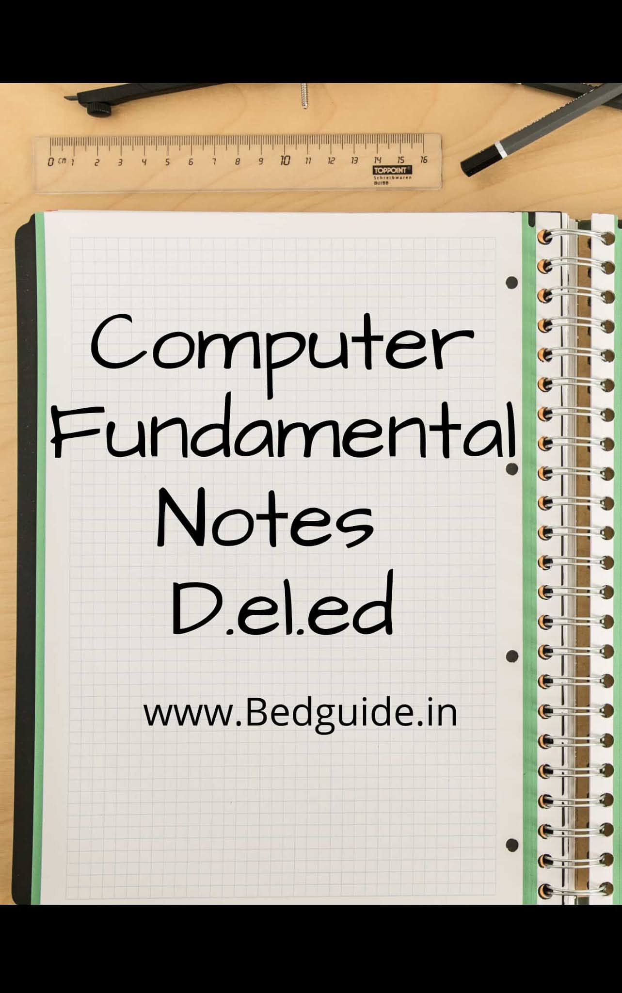 Computer fundamentals Notes for D.el.ed PDF