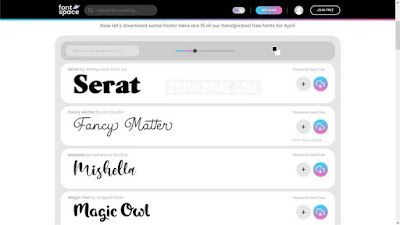 Kumpulan 13 Situs Download Font Gratis Siap Desain zotutorial.com