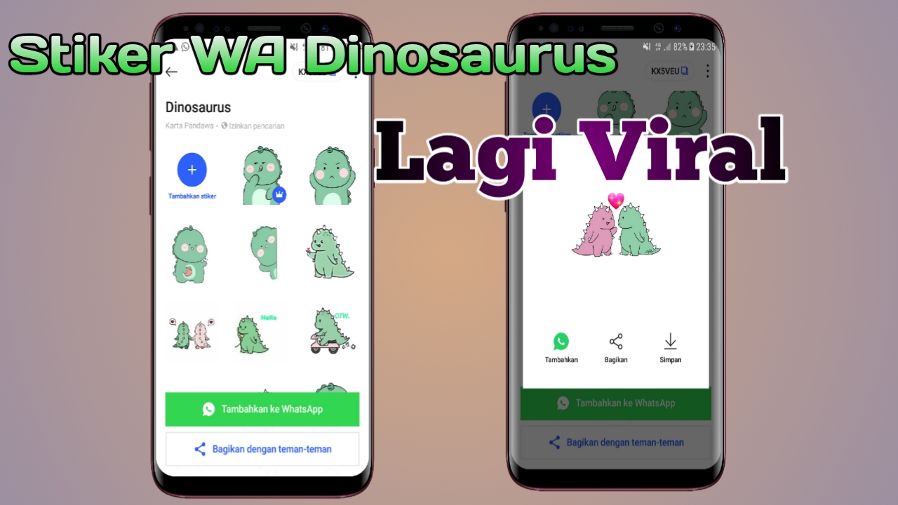Stiker Whatsapp Dino Merah Tiktok Karta Pandawa