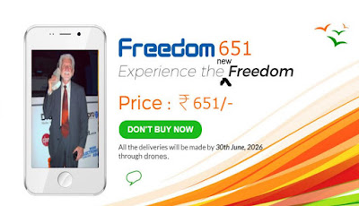 Freedom 251: Parody website freedom651.com created for the world’s cheapest smartphone, delivery promised in 10 years via drones