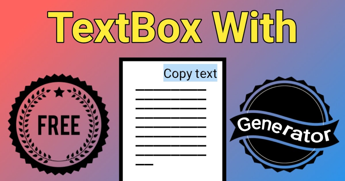 Text Box With Copy Button Generator