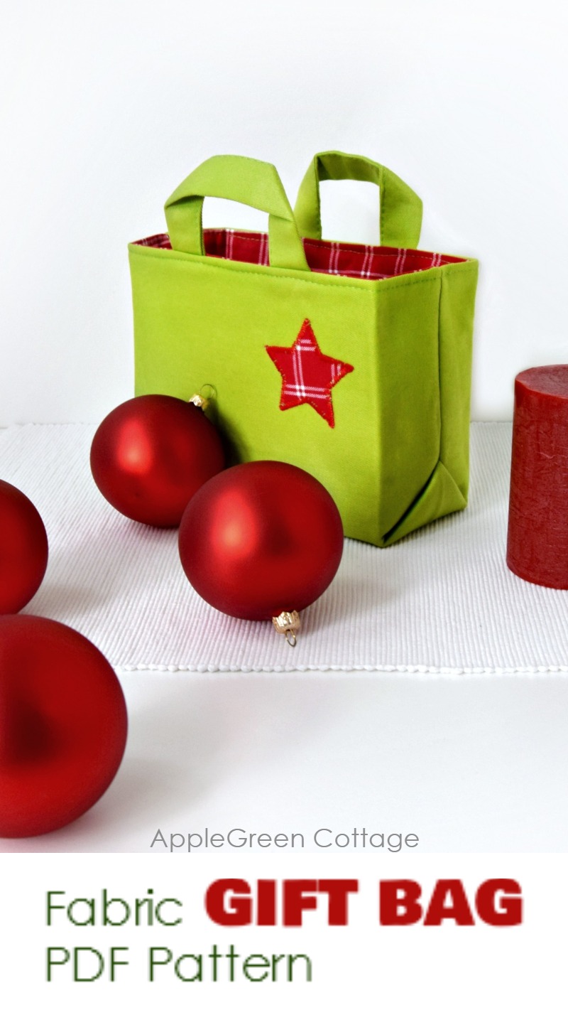 Gift Bag Pattern Perfect for Christmas Sewing! AppleGreen Cottage