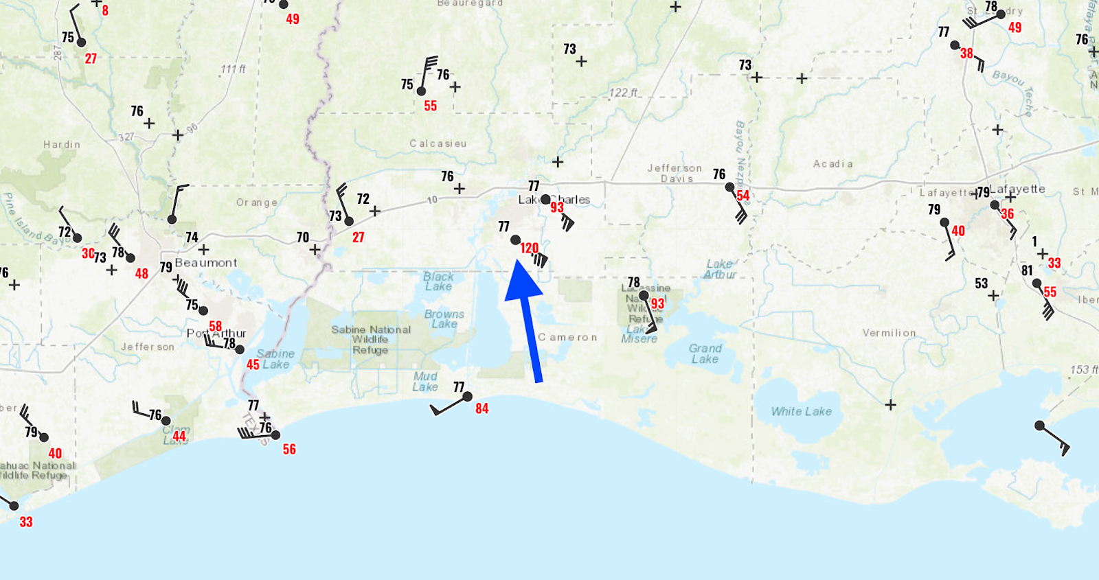 Cliff Mass Weather Blog Hurricane Laura And The Wind Speed Dilemma
