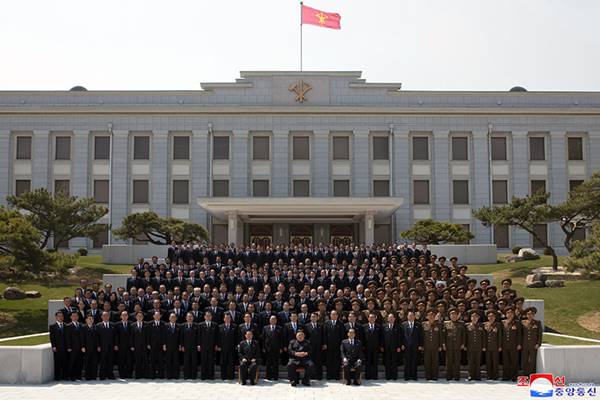 kim jong un with new leadership of party and state