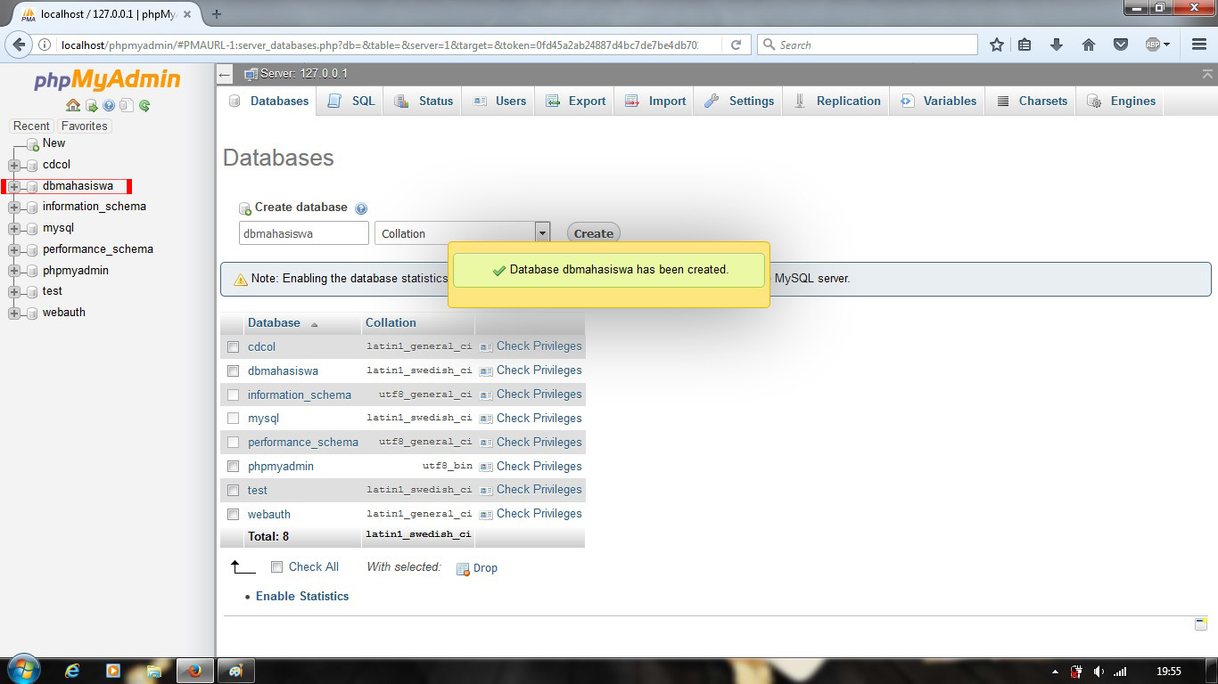 Cara Membuat Database MySQL di XAMPP