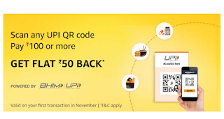 AMAZON PAY OFFER : GET FLAT RS.50 CASHBACK on SCAN AND PAY OFFER