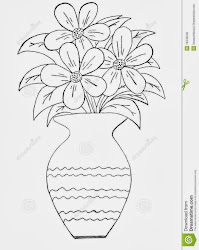 glass painting outline flowers pattern modern