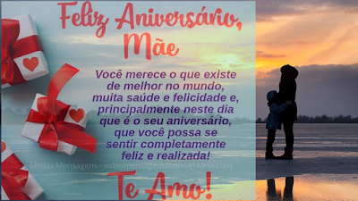 Parabéns Minha Mãe Mensagem de Feliz Aniversário