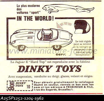 Publicités Dinky Toys 1962