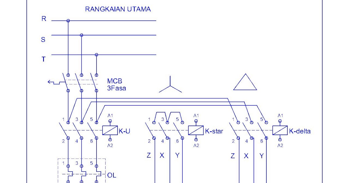 Gambar Rangkaian Motor Listrik Star Delta Gambar Barumu