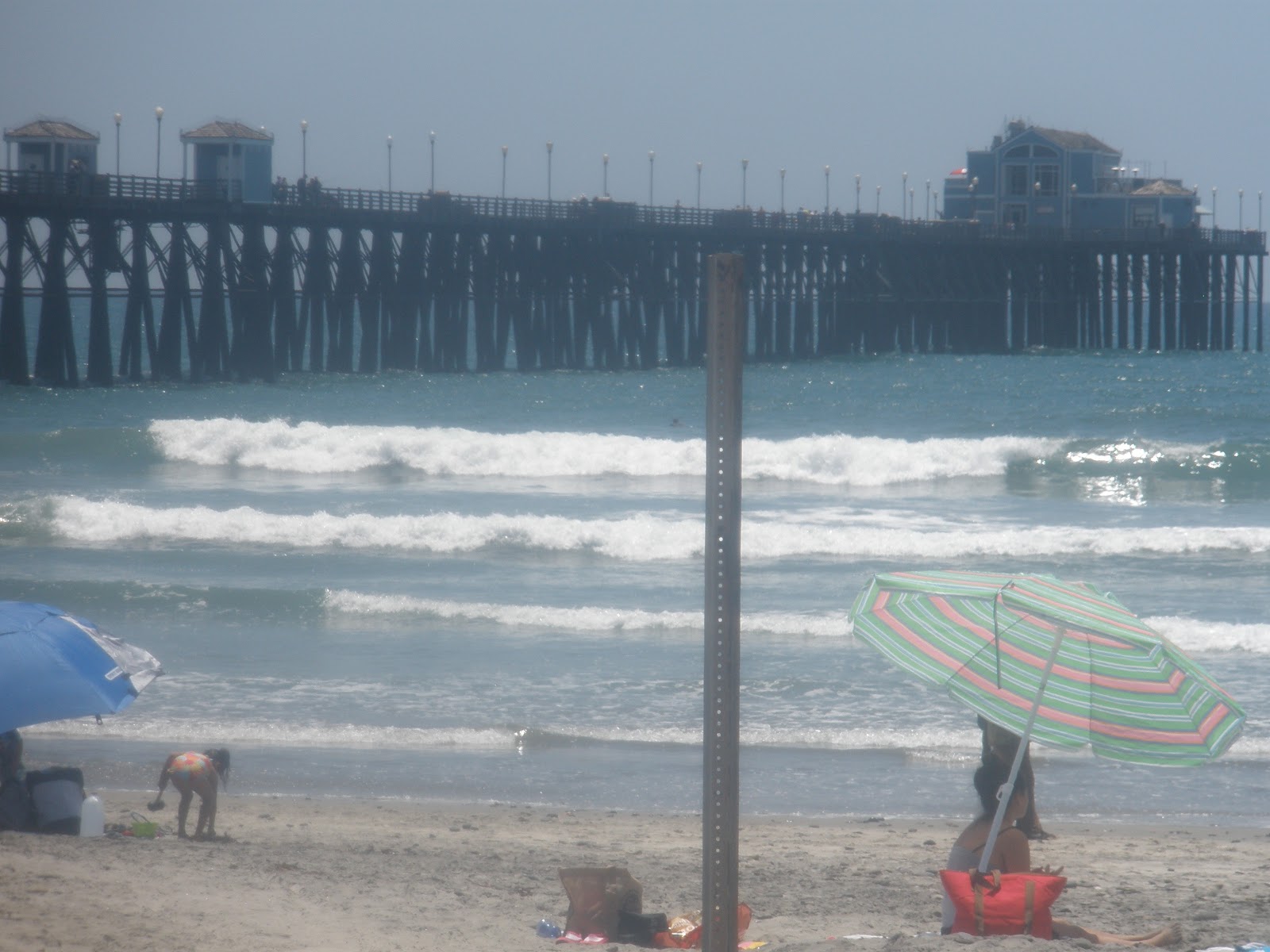 Lone Ocean Swimmer, Oceanside, CA Around the Oceanside Pier Swim Done
