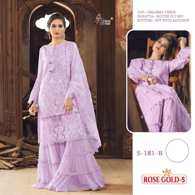 Shree fab Rose Gold vol 5 pakistani Suits catalog