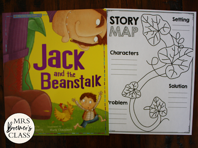 Jack and the Beanstalk Fairy Tales activities unit with Common Core literacy companion activities for First Grade and Second Grade