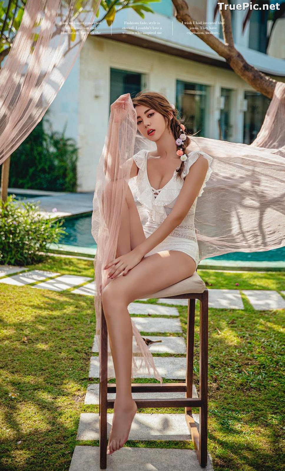 Image Korean Fashion Model - Lee Chae Eun - Linda One Piece Swimsuit - TruePic.net - Picture-21