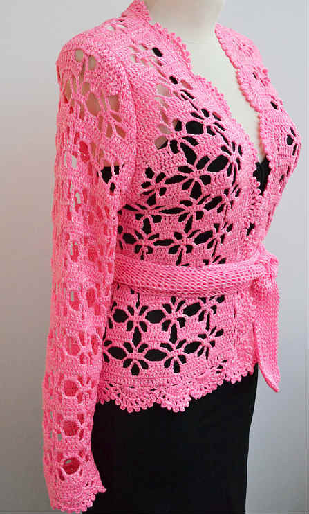 Cómo tejer la hermosa chaqueta rosa / DIY | Crochet y Dos agujas