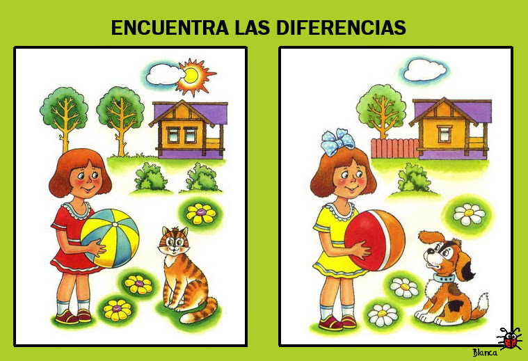 Actividades para Educación Infantil: 8 tarjetones para buscar las  diferencias