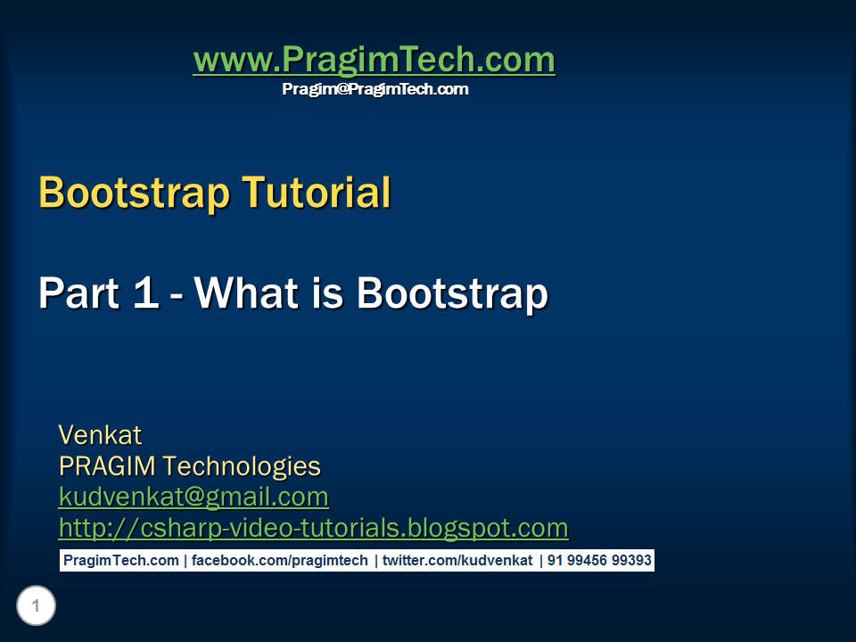 Sql Server And C Video Tutorial What Is Bootstrap