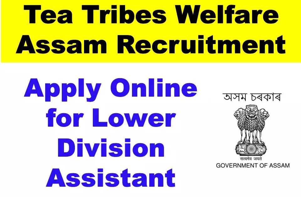 Tea Tribes Welfare Assam Recruitment 2020 Apply Online for Lower