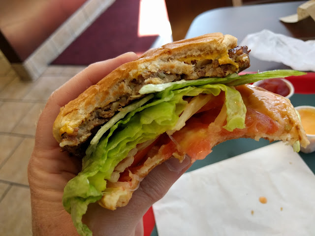 Vegan burger at Vegeway in Las Vegas