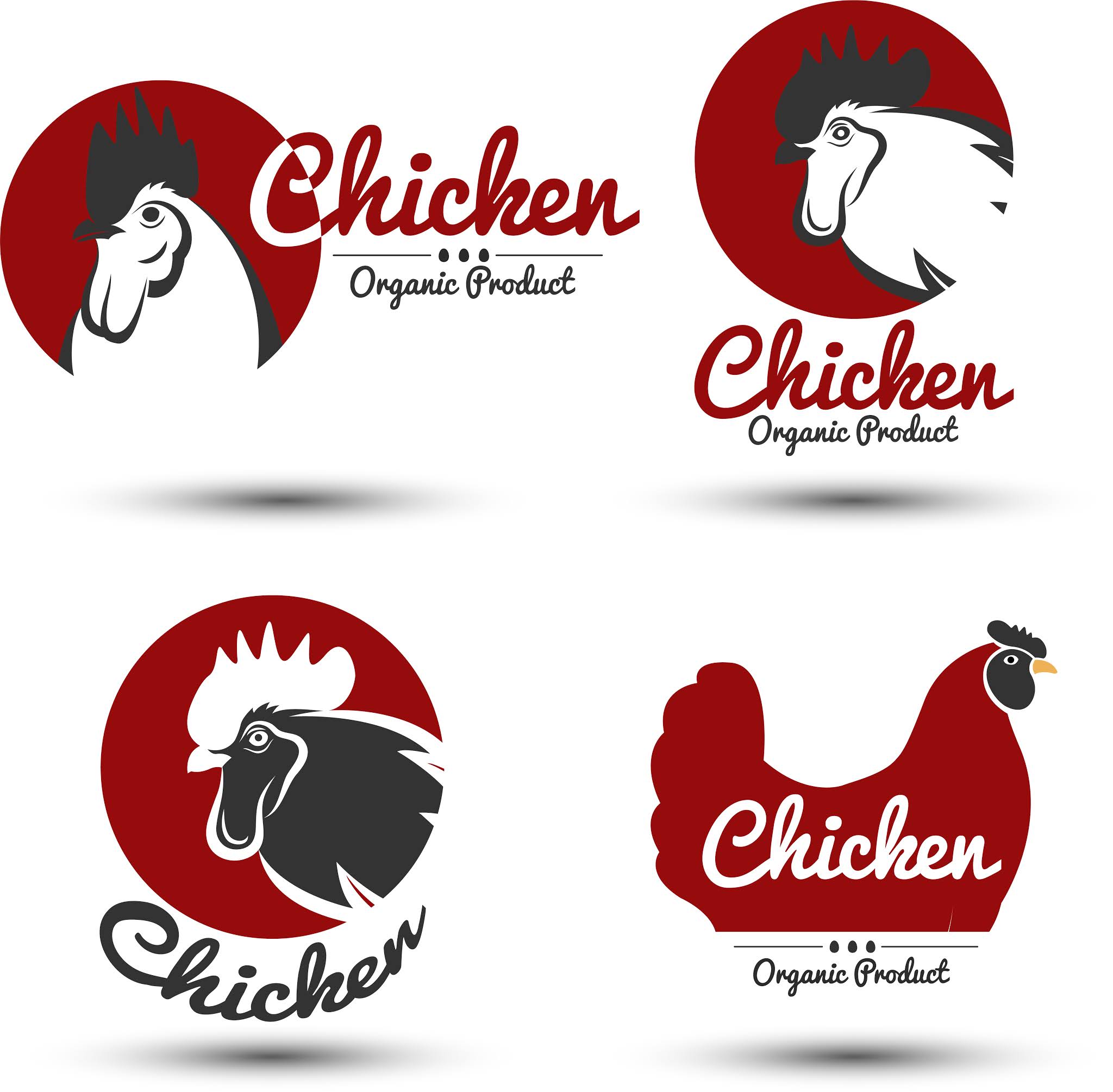 A set of high quality chicken logo designs