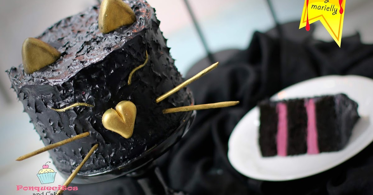 Cursos de Repostería - RECETAS y TUTORIALES: HALLOWEEN Tarta Gato Negro /  CAT CAKE versión by Marielly