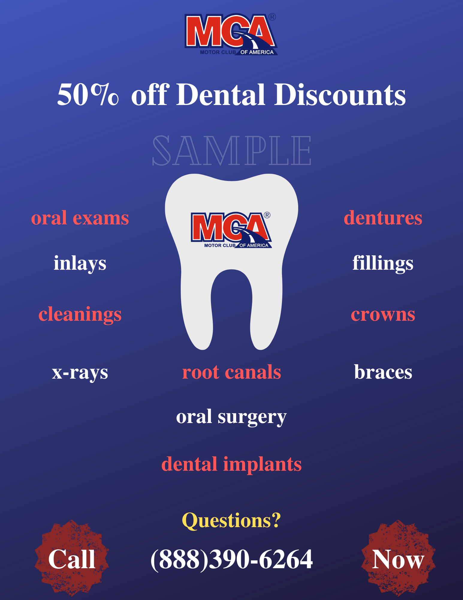 50 Off Dental Discounts Flyer Design