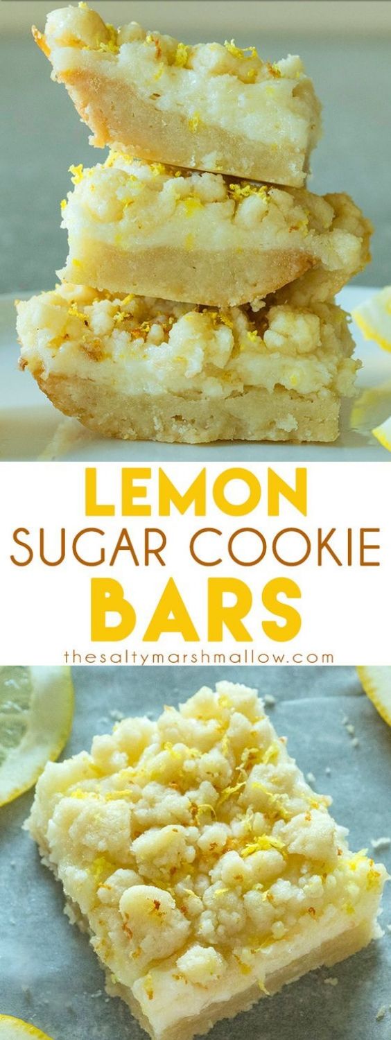 Lemon Sugar Cookie Bars