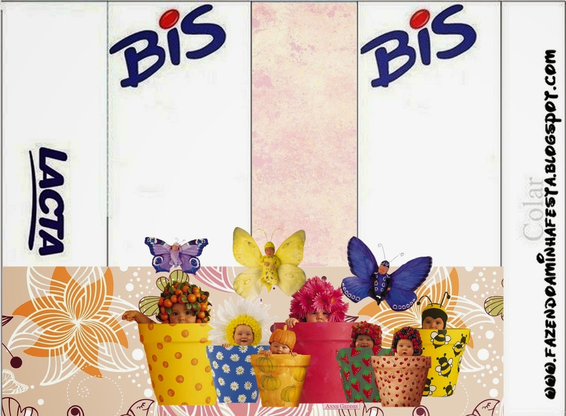 Bebés de Anne Geddes: Etiquetas de Candy bar para Primavera. Etiquetas de Bebés de Anne Geddes para imprimir gratis.
