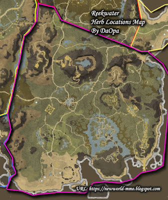 Reekwater herb locations map
