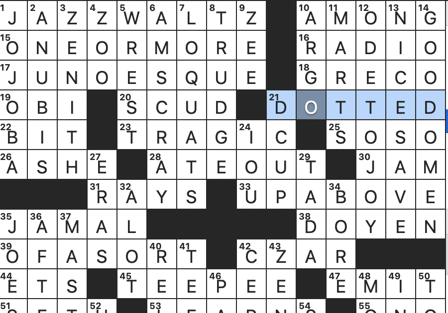 Rex Parker Does the NYT Crossword Puzzle Wolfheaded god of Egyptian