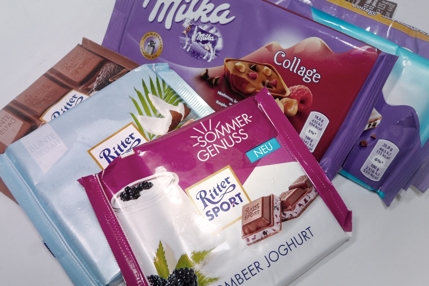 Ritter Sport and Milka chocolate brands