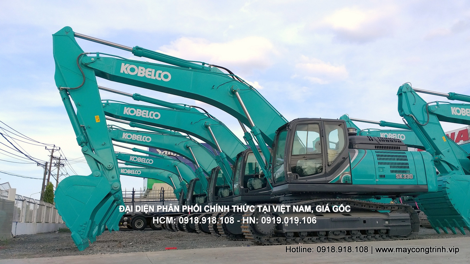 Máy xúc đào Kobelco ( Máy đào, Máy xúc ) SK330-10, gầu 1.6 - 1.9 m3