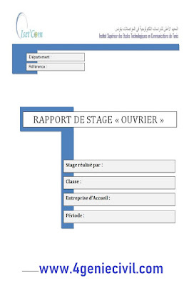 exemples de modèles de pages de garde gratuits pour mémoire et rapport de stage en word doc