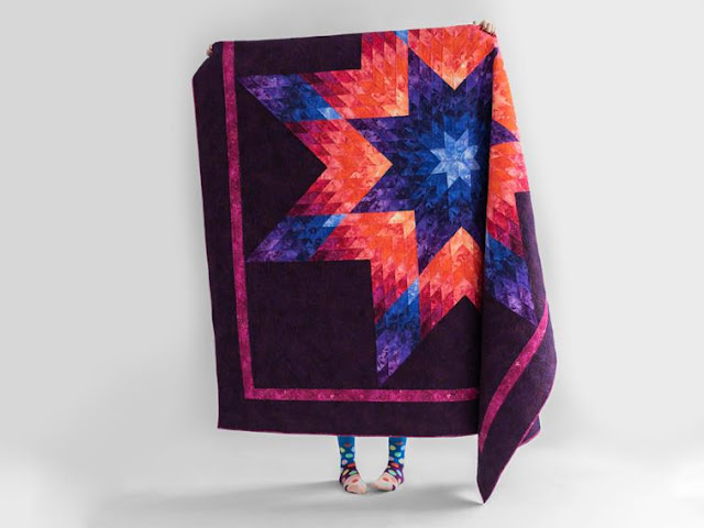 Glowing Lone Star quilt for Bluprint
