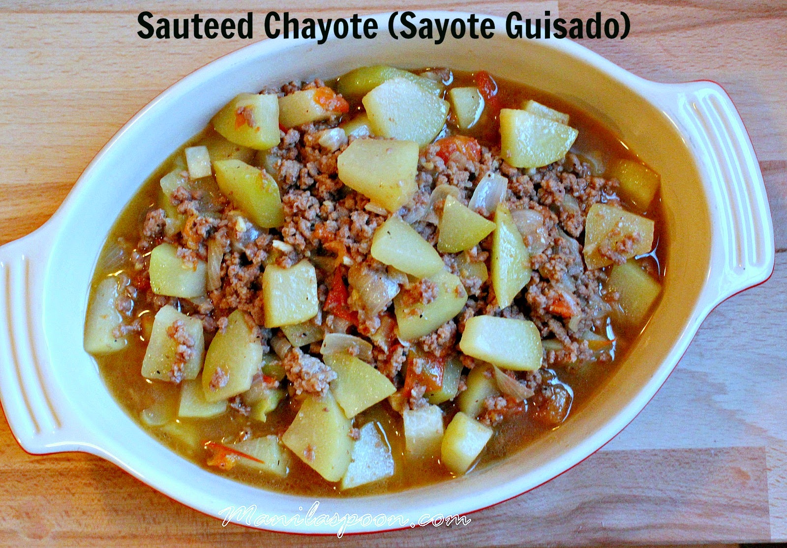 Sauteed Chayote (Sayote Guisado)