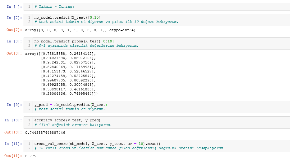 Python - Naive Bayes (Sınıflandırma)