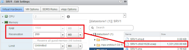 VSphere Web Client: Reserva RAM y datastore