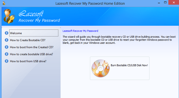 Lazesoft กู้คืนรหัสผ่านของฉัน 1