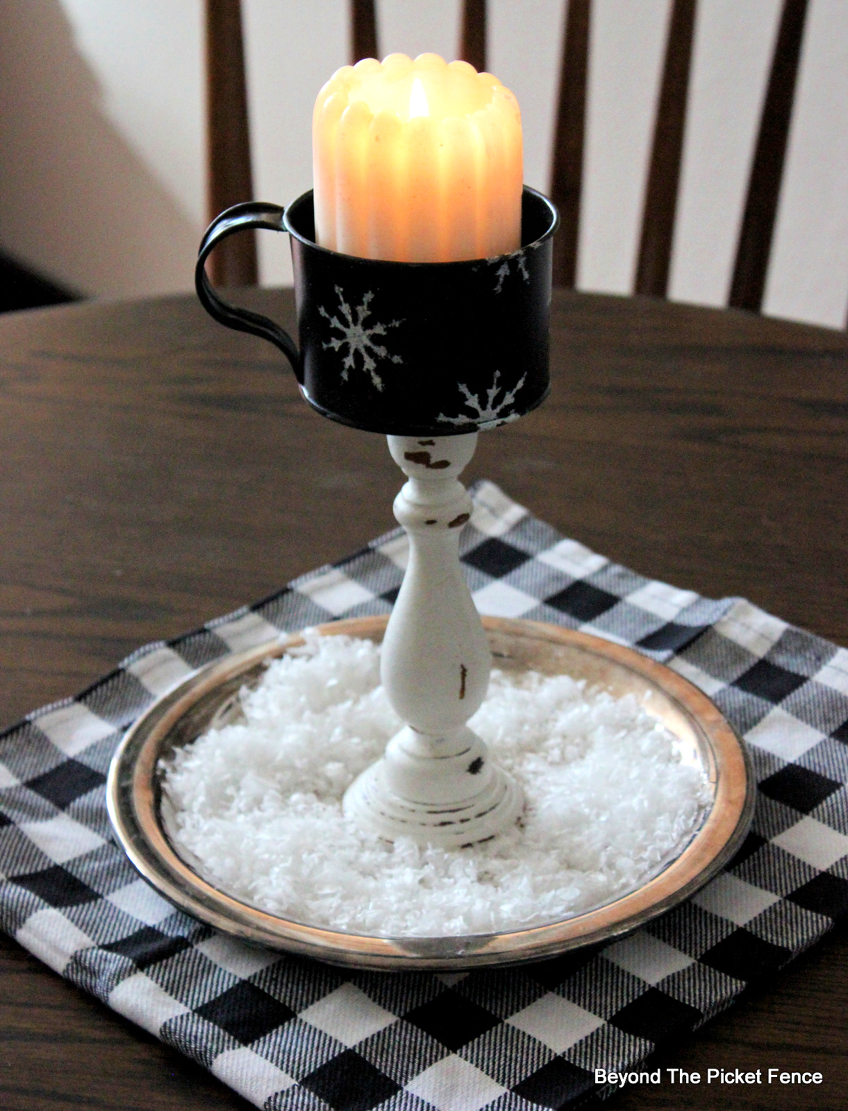 Beyond The Picket Fence Repurposed Candlestick