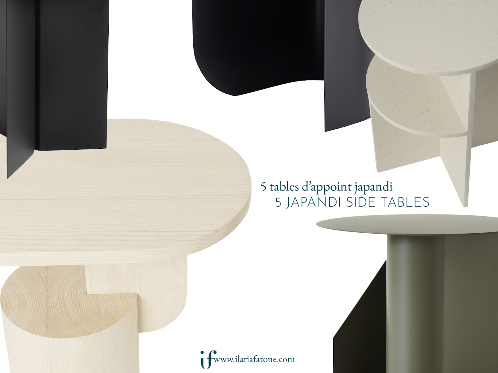 ilaria fatone - 5 japandi sculptural side tables