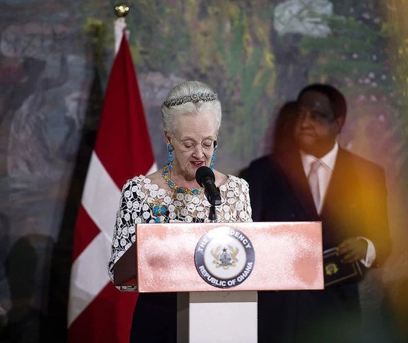 Queen Margrethe attend a gala dinner with President Nana Addo Dankwa Akufo-Addo 