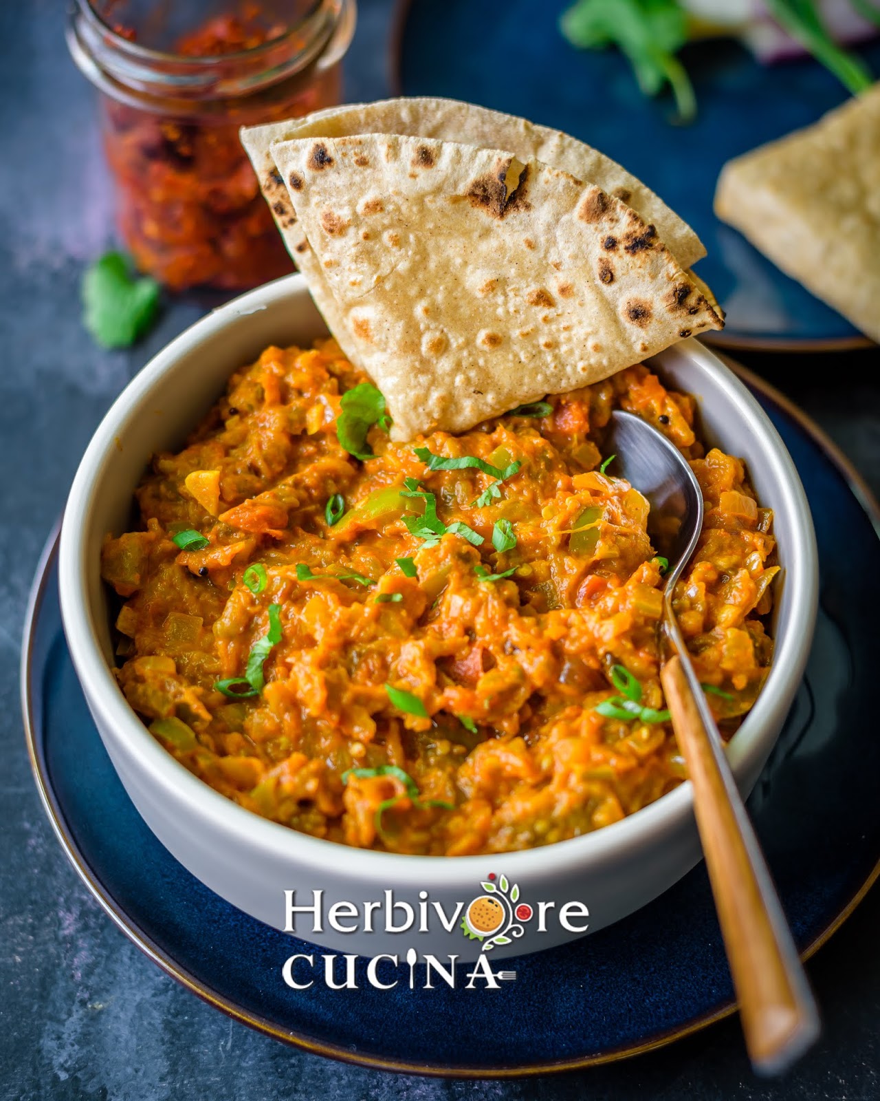 Herbivore Cucina: Baingan Bharta | Mashed Smoked Eggplant Curry