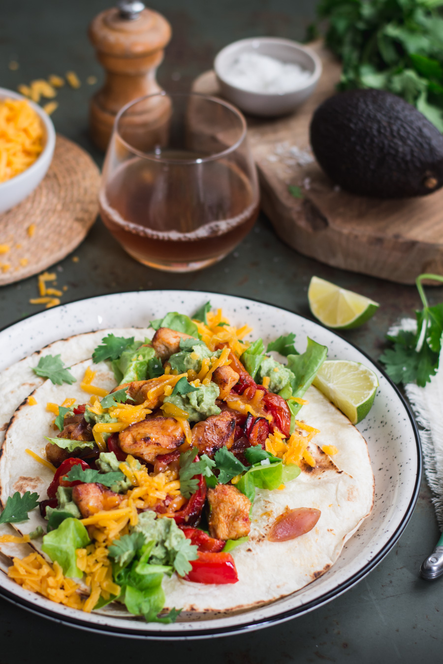 Chic, Chic, Chocolat Fajitas au poulet et légumes (recette facile)